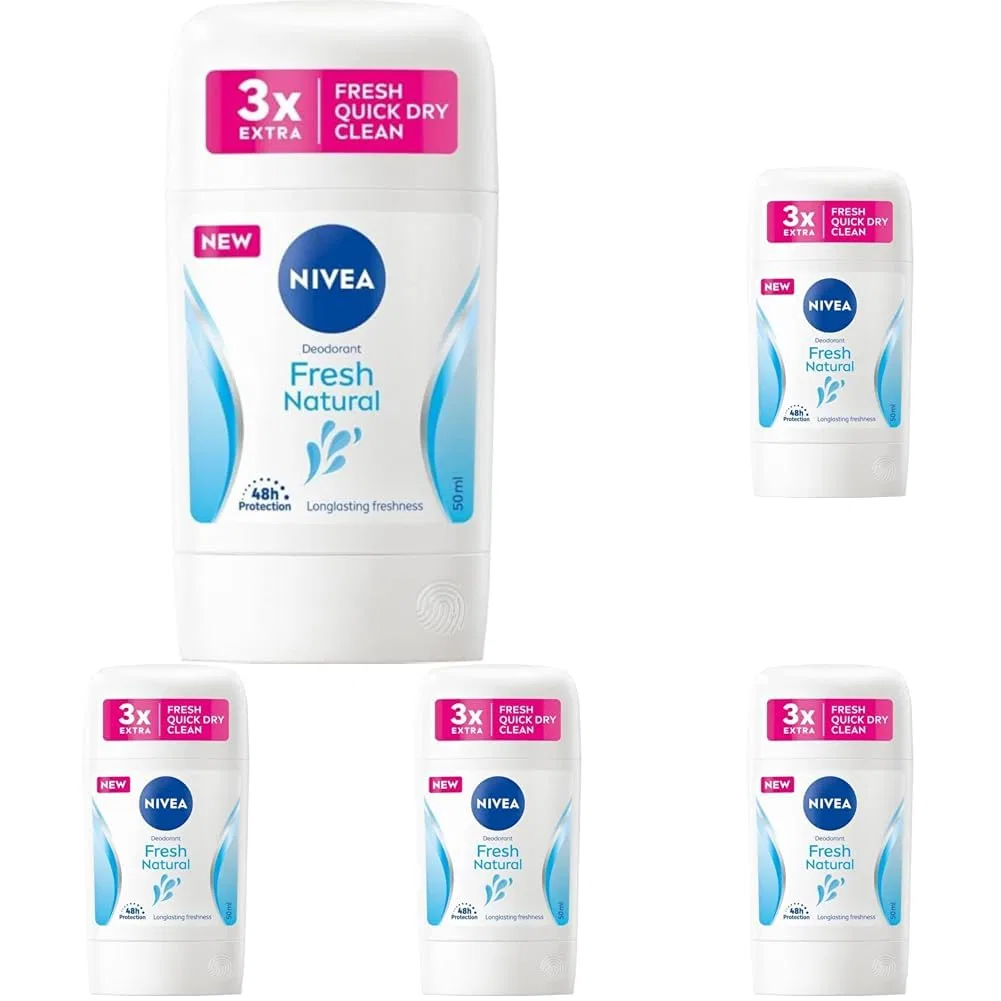 Дезодорант-стик NIVEA Fresh Natural 48H, 50 мл, набор 5 шт, Fresh