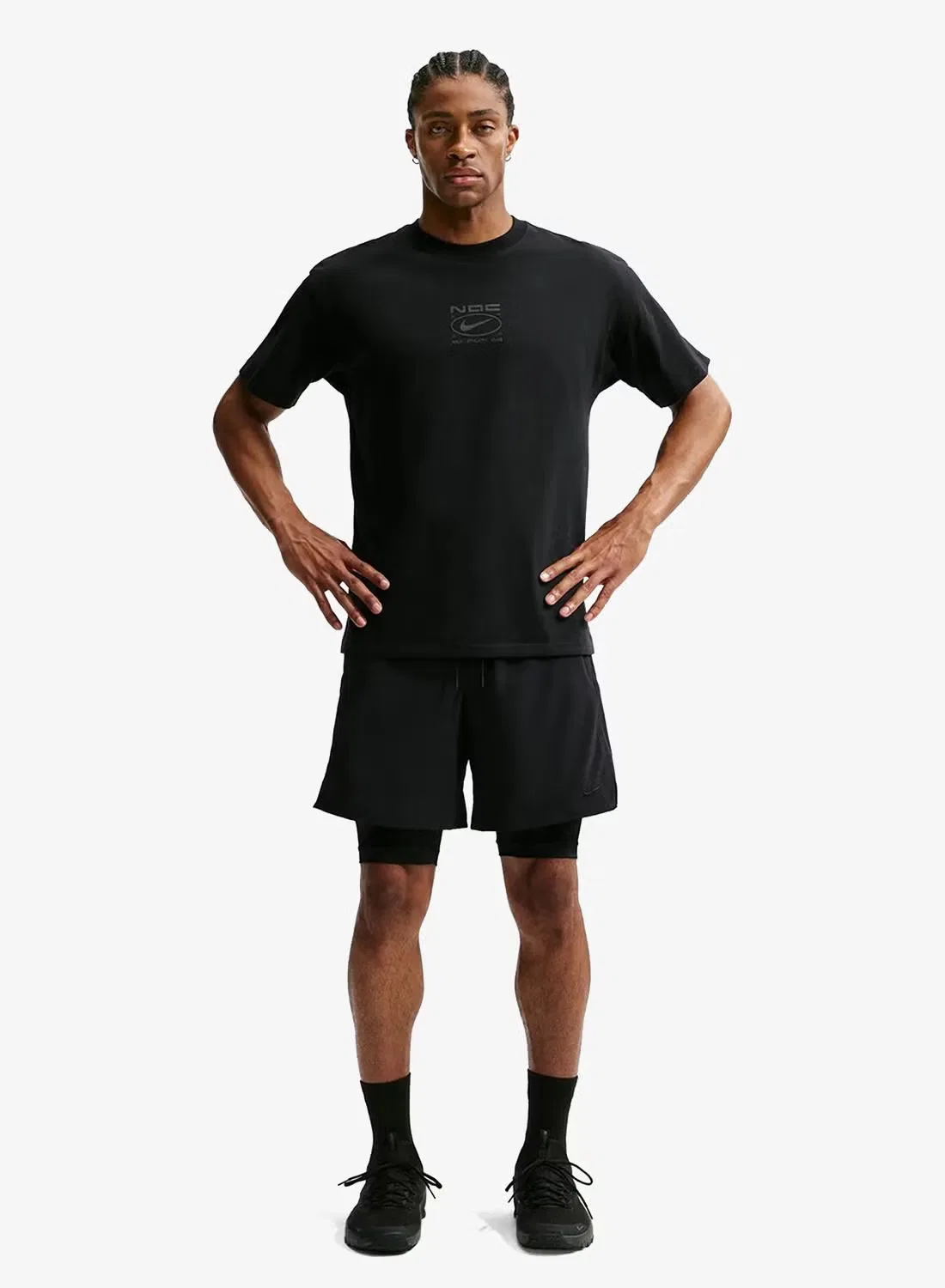 Футболка с длинным рукавом Nike, черная — фото 3