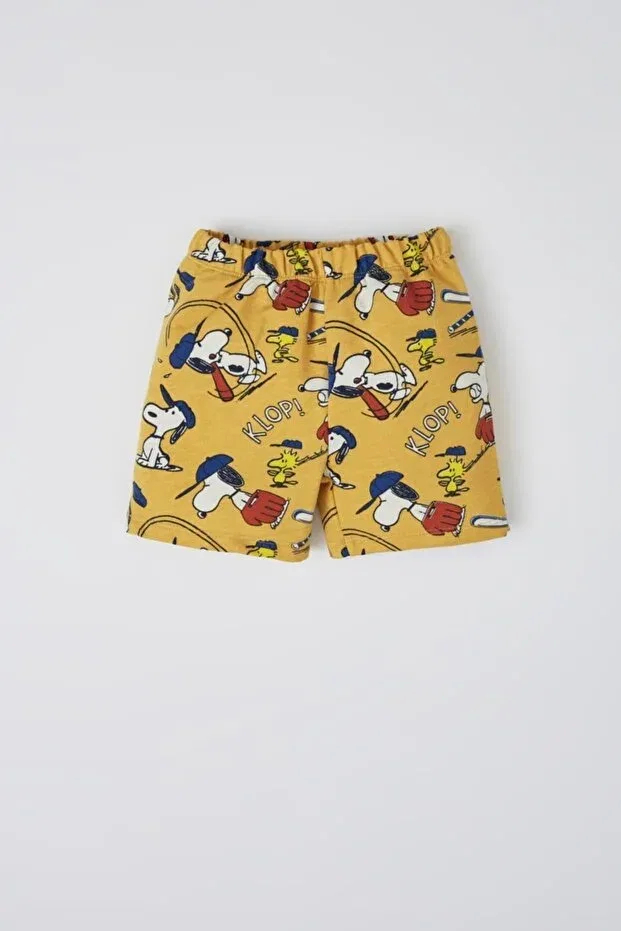 Детские шорты для мальчиков хлопковые Snoopy Defacto, Yellow Yl402