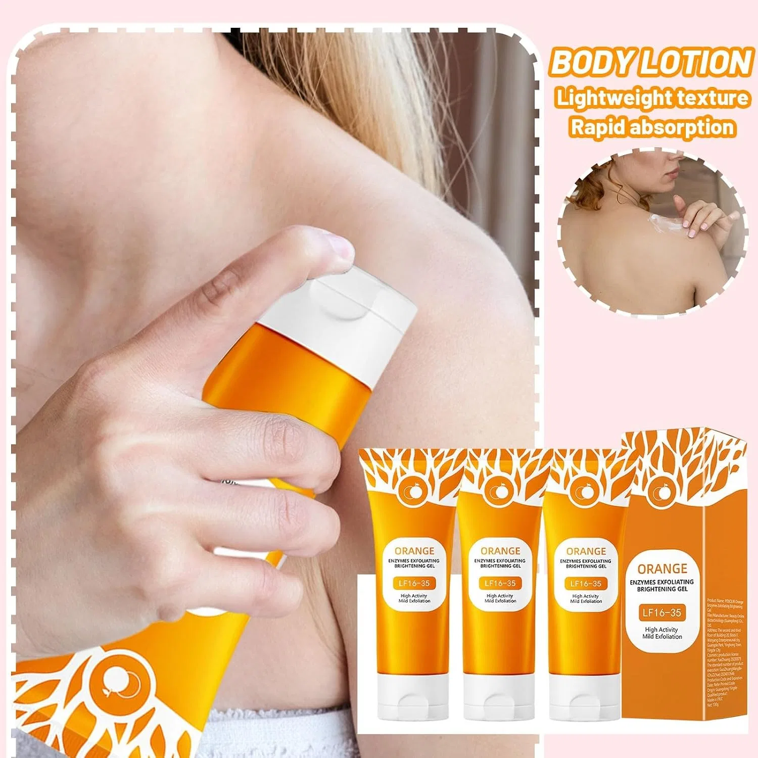 Скраб-гель для лица и тела, Orange Exfoliating Gel, 100 г, 3 шт Generisch — фото 3