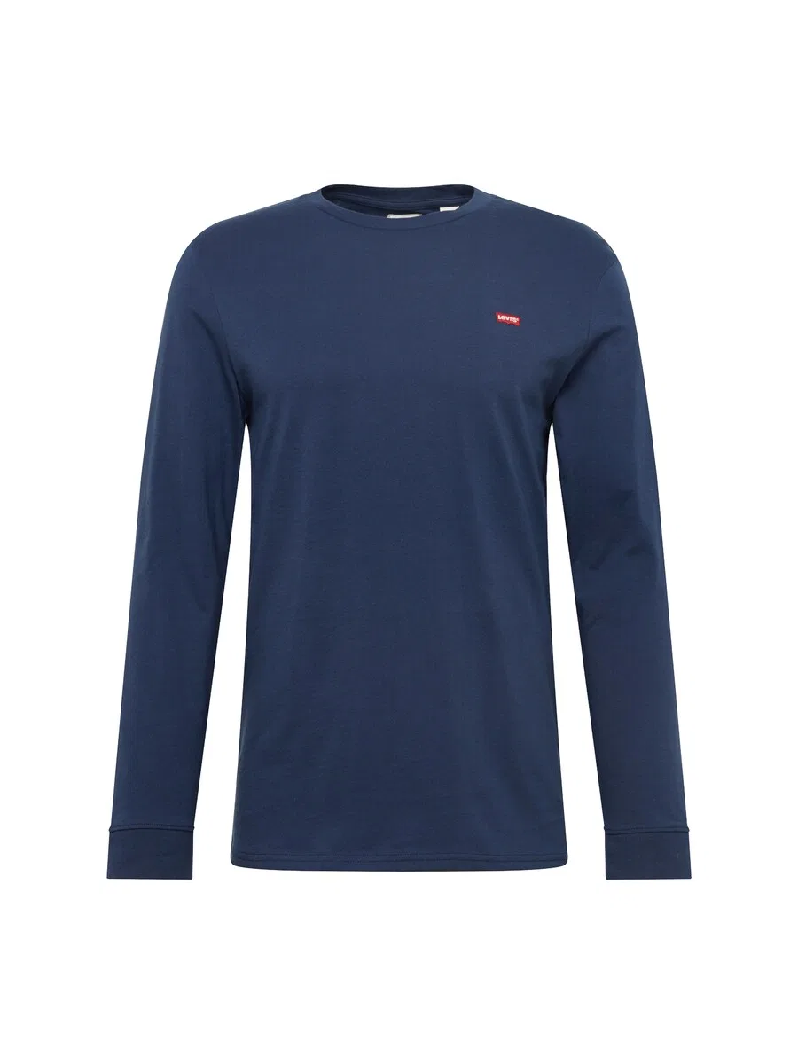 Футболка LEVI'S Regular fit 'LS Housemark Tee' темно-синего цвета