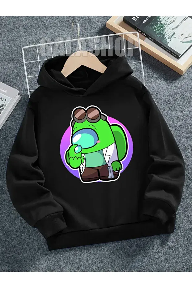 Детское худи с принтом Amungus hoodie kids mod29 Galashop, Black1