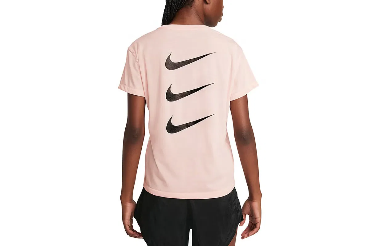 Футболка с принтом на спине Run Division Nike, оранжевая — фото 2