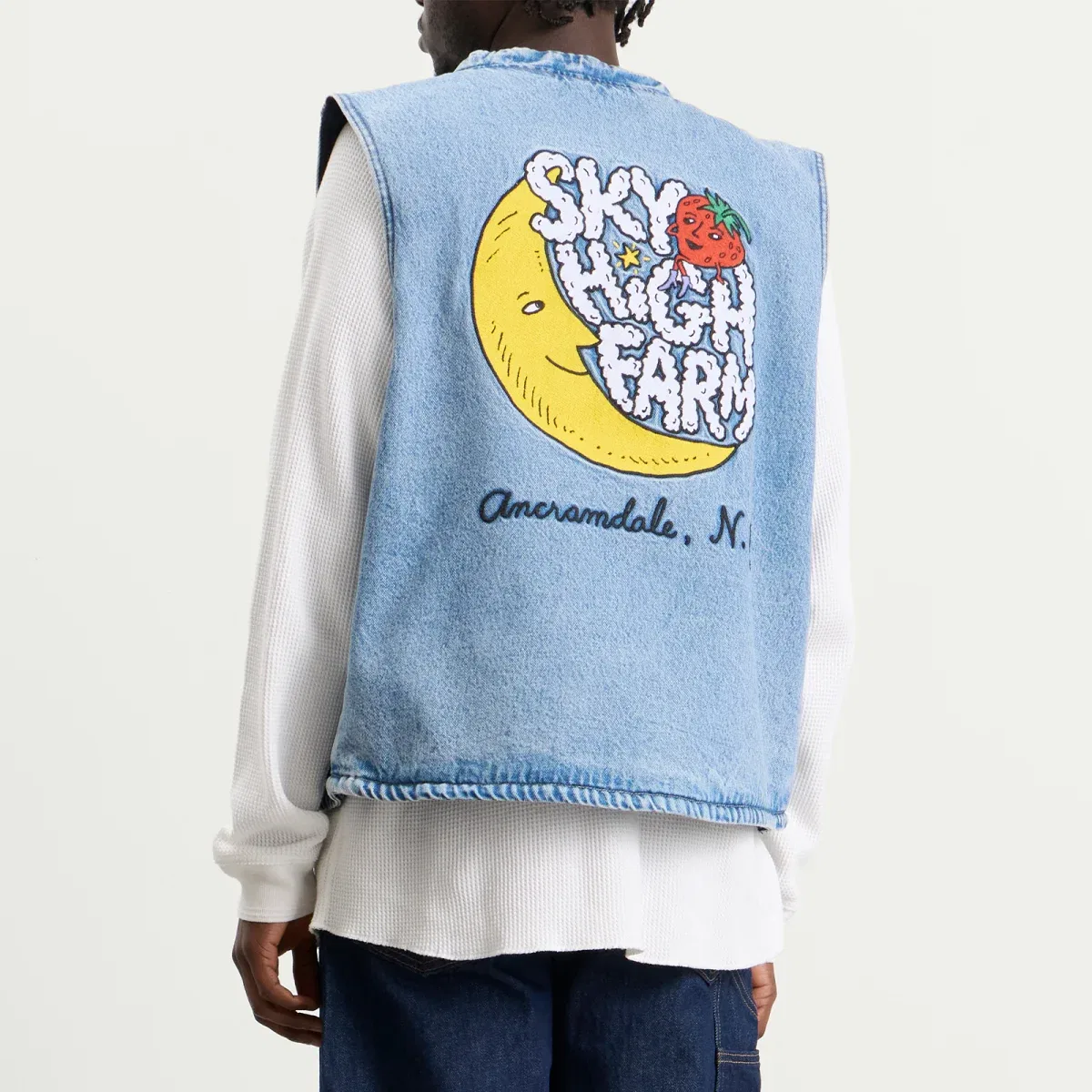 жилет из денима Universe Sky High Farm Levi'S, Mid Stone Wash — фото 3