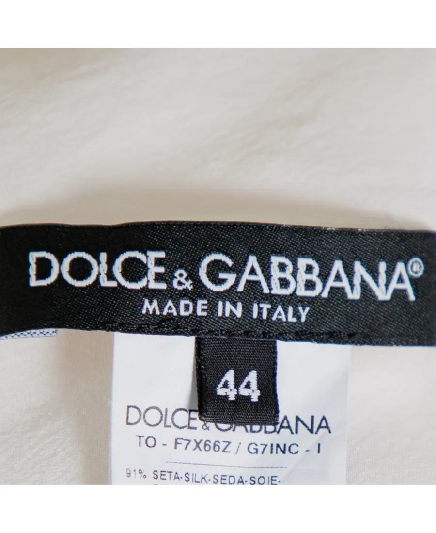 Женская блуза с коротким рукавом с принтом Dice Key Dolce & Gabbana, No Color — фото 4