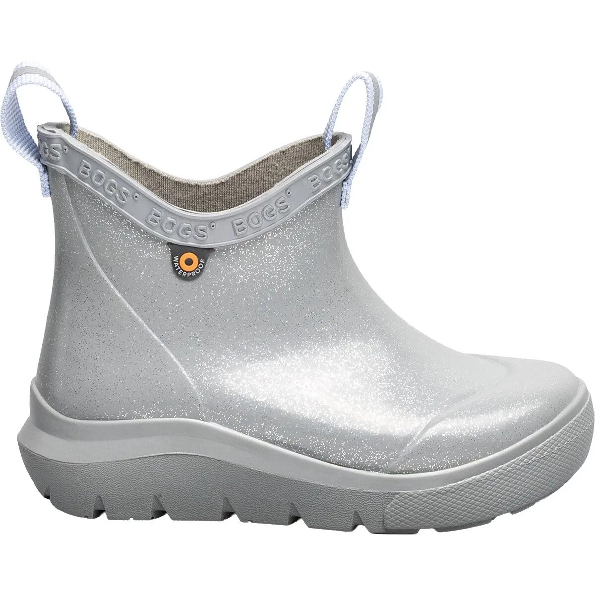 Детские резиновые сапоги для мальчиков с блестками Skyline Rain Glitter Chelsea Boot Bogs, серебристый