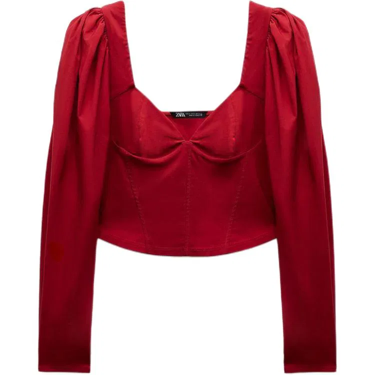 Женская рубашка Red Moderate ZARA, Красный