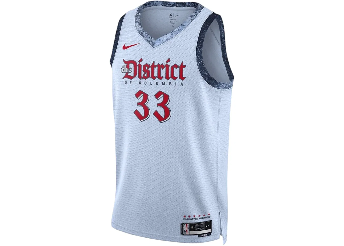 Мужская джерси с принтом Nike Kyle Kuzma Washington Wizards 2024/25 Jersey, Blue