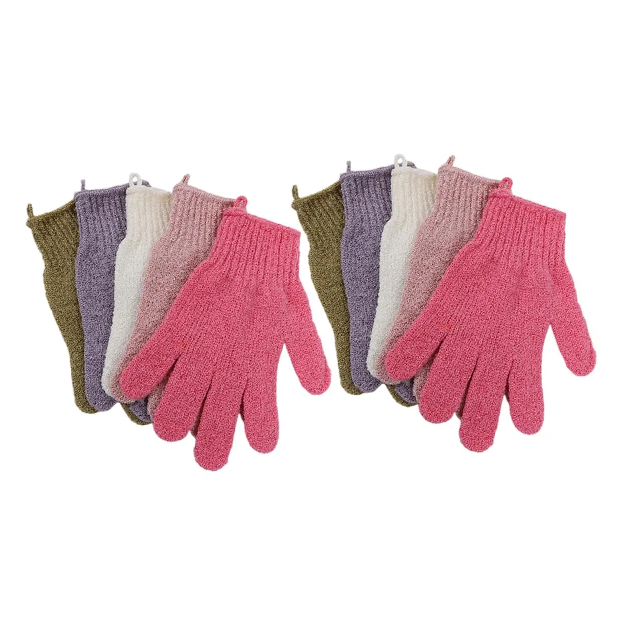 Перчатки для скрабирования тела TOVINANNA, 5 пар, Mixed Colour