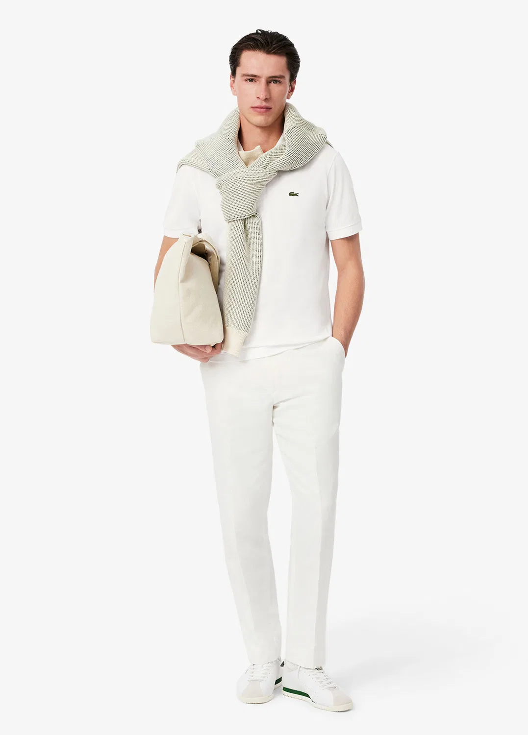 Поло Lacoste L.12.12 Classic Fit, белый — фото 4