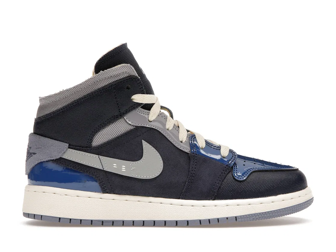 Детские кроссовки Lifestyle Jordan 1 Mid SE Craft Jordan, Obsidian/French Blue/Ashen Slate/White