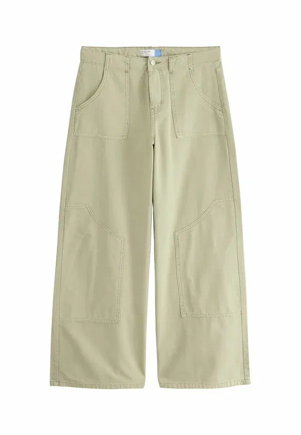 Брюки свободные Loose jeans Next, Khaki Green, зеленый/хаки — фото 2