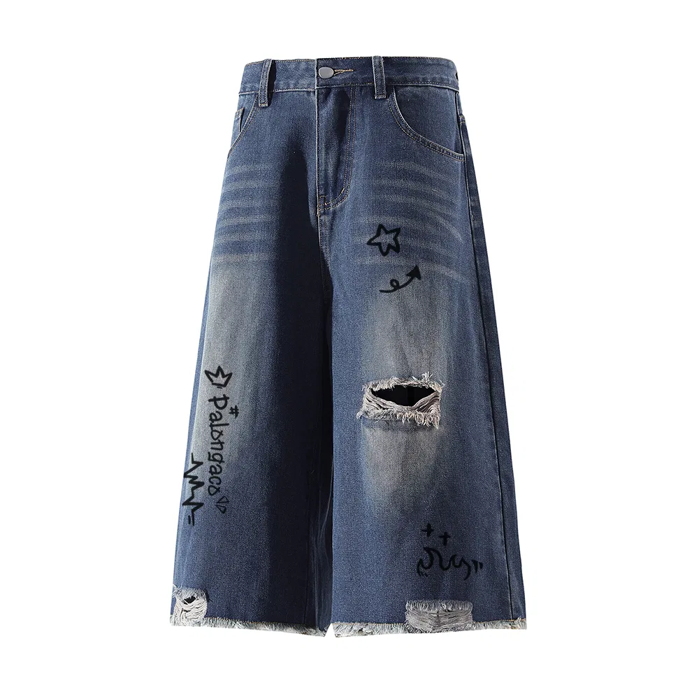 Детские джинсовые шорты с высокой посадкой PAL ONGACO, Dark Blue