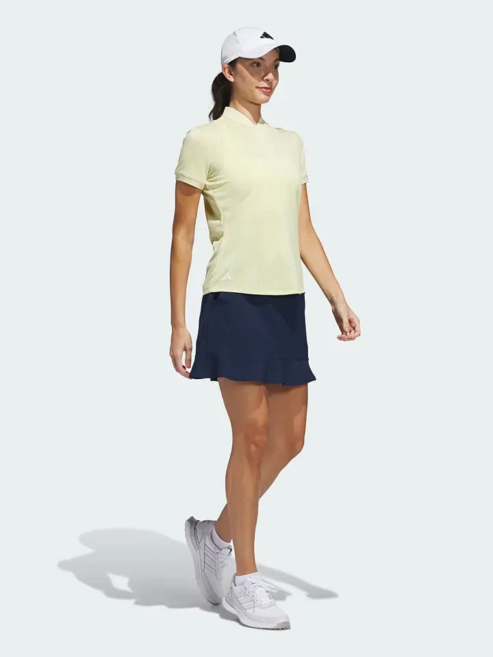 Поло с жаккардовым узором Ultimate365 Diamond Jacquard Adidas, желтый — фото 2