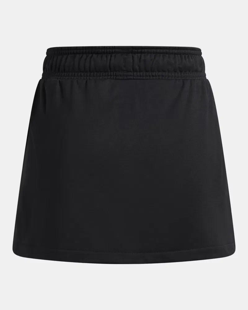 Юбка детская трикотажная длиной 32 см с начесанной изнанкой Rival Knit UnderArmour, Black/White — фото 2