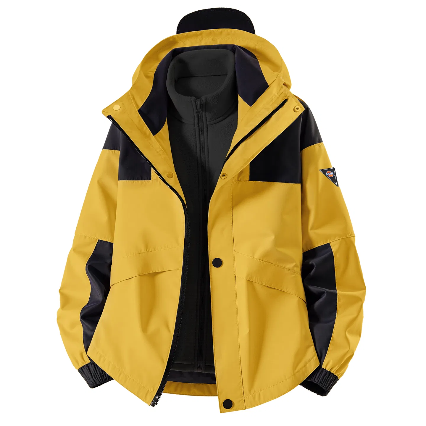 Детская куртка-ветровка с капюшоном, Beeswax Yellow/Black, Dickies
