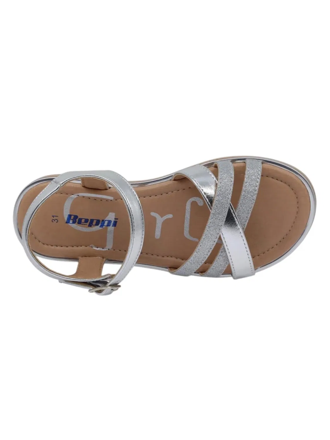 Сандалии Beppi Casual Sandal серебристого цвета — фото 4