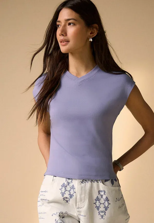 Футболка хлопковая Regular fit Next, Cornflower Blue, синий — фото 2