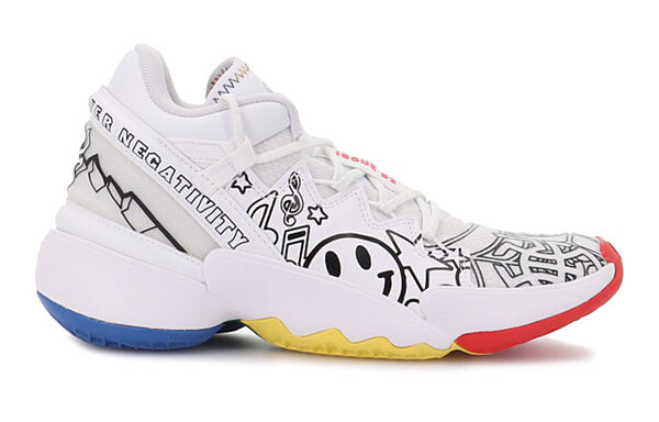 Кроссовки дон проблема №2 большие дети Adidas, белый — фото 2