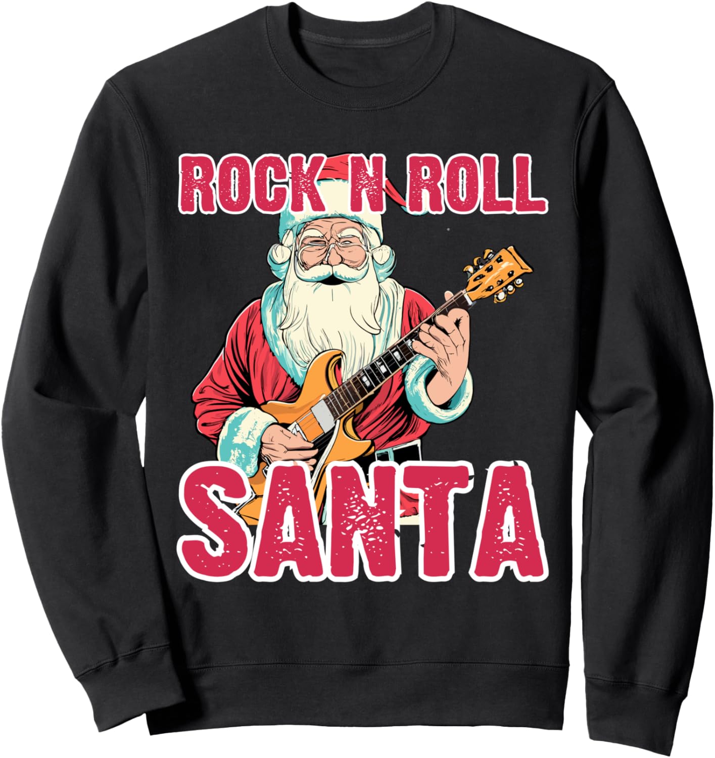 

Рождественская толстовка с изображением Санта-Клауса в стиле рок-н-ролла, играющего на гитаре Rock N Roll Christmas Gifts, черный