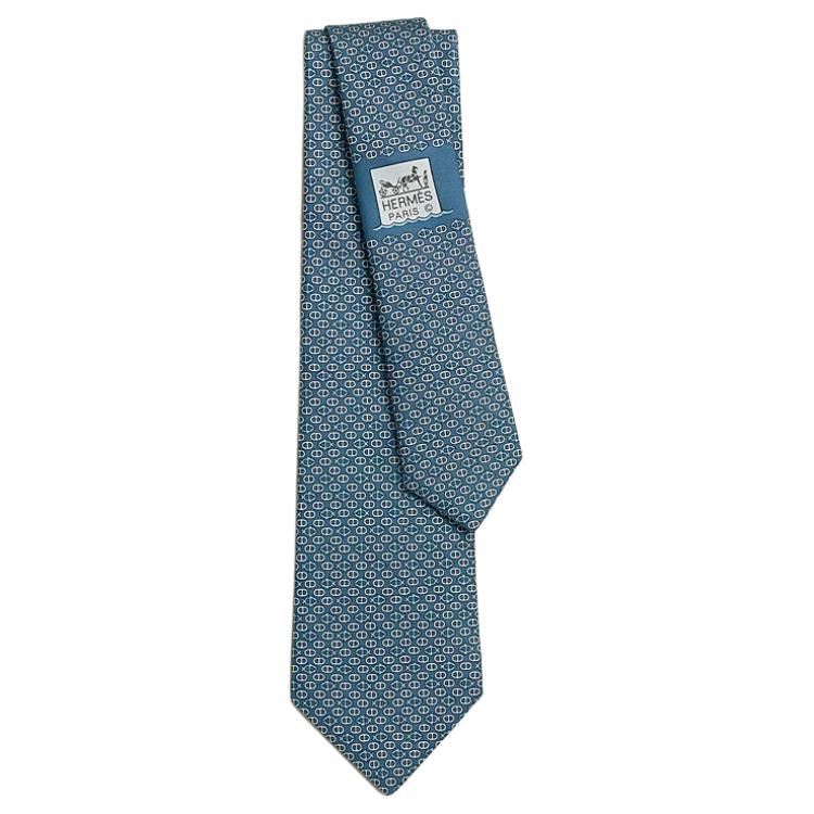 

HERMES Шелковые галстуки Mulberry для мужчин, темно-синий/серо-голубой