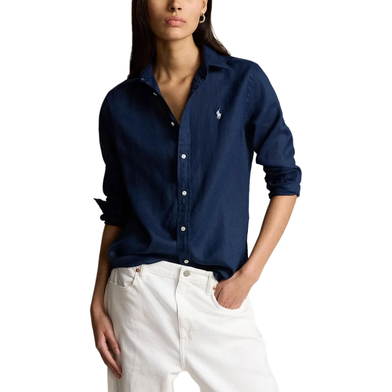 Рубашка свободного кроя Polo Ralph Lauren Marine Blue — фото 4