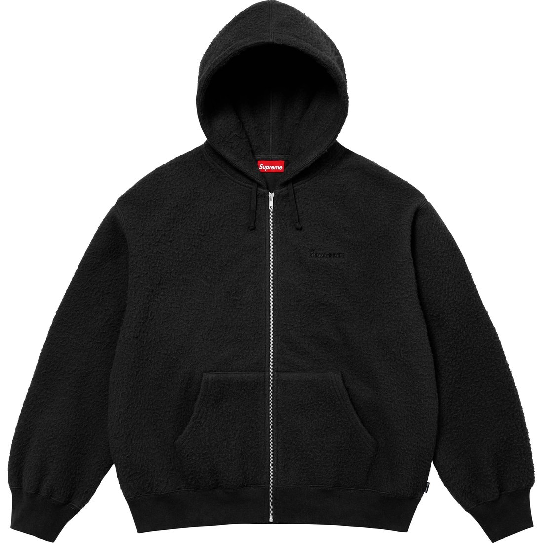 Толстовка с капюшоном на молнии Supreme, черный