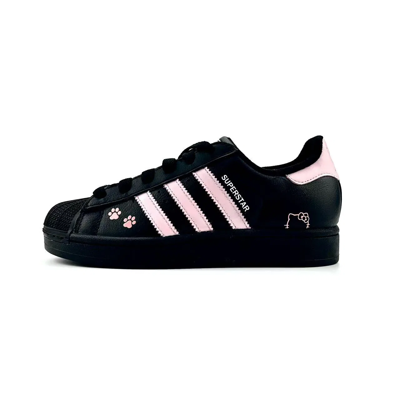 Детские скейтбординг-кроссовки Superstar 2 Meow Claw из кожи, износостойкие, с поддержкой, низкий верх, розовые, унисекс Adidas Originals, Pink