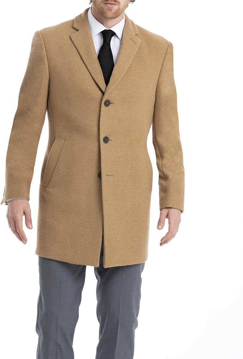 

Мужская приталенная куртка Calvin Klein из шерстяной смеси, Camel