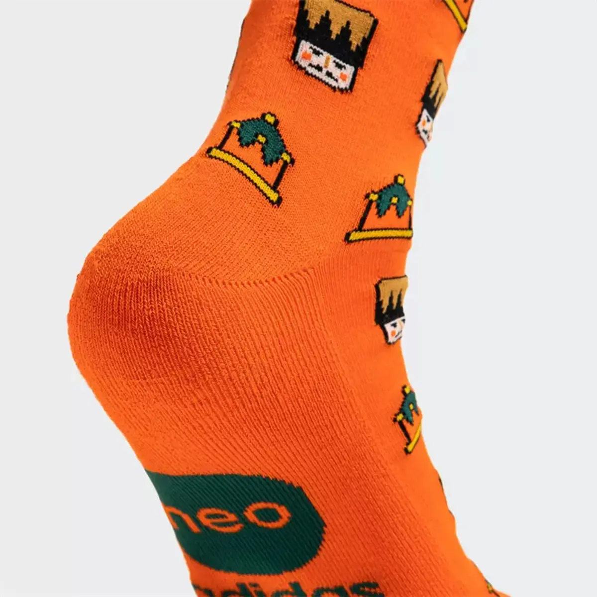 Унисекс носки до середины икры Adidas Neo, 2 пары (синий+оранжевый) — фото 4