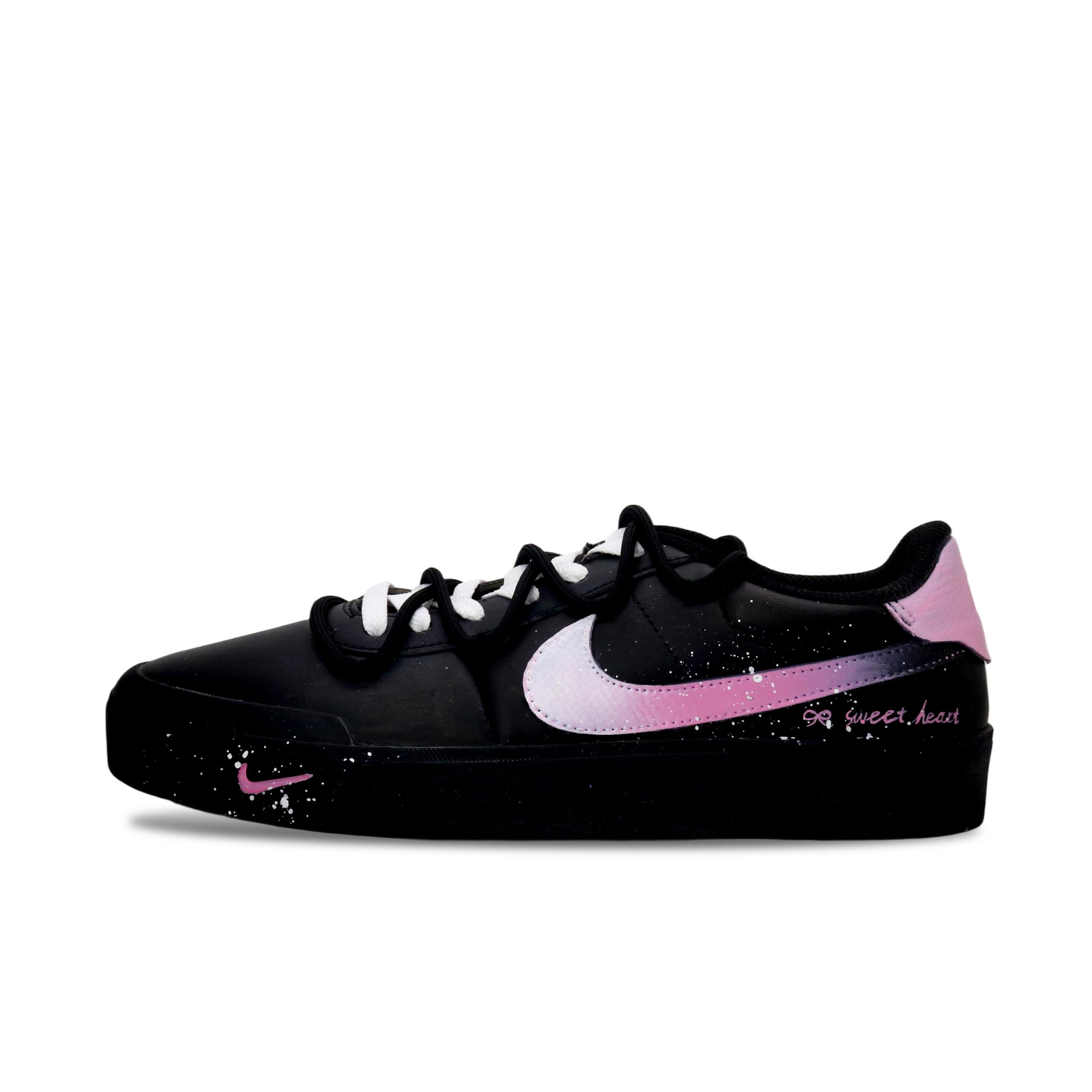 

Nike Кроссовки Court Shot с низким верхом для скейтборда, износостойкие, мужские, черно-розовые