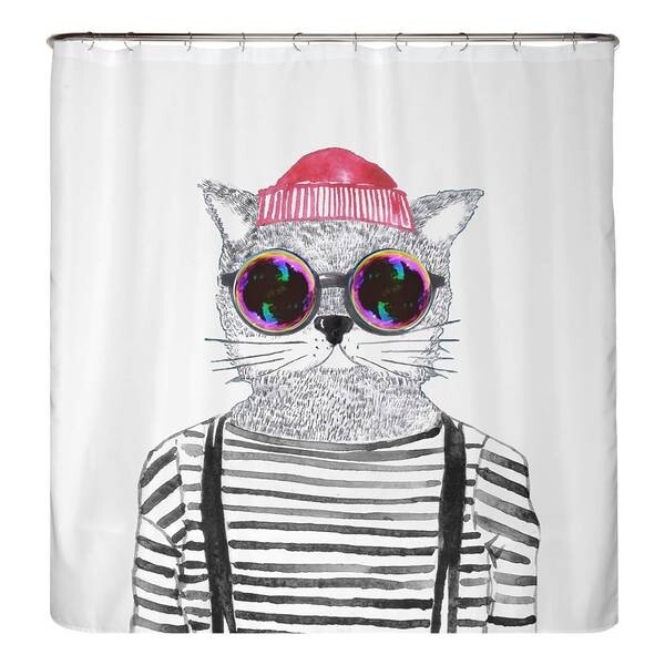 

Занавеска для душа arteneur Hipster Katze Berlin, 200 см, разноцветный