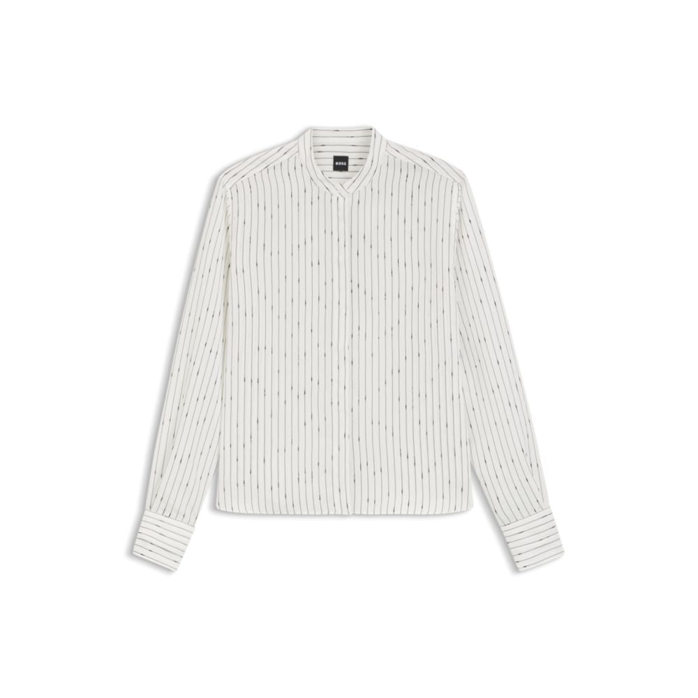 

Блузка прямого кроя с прерывистой полосой BOSS, белый