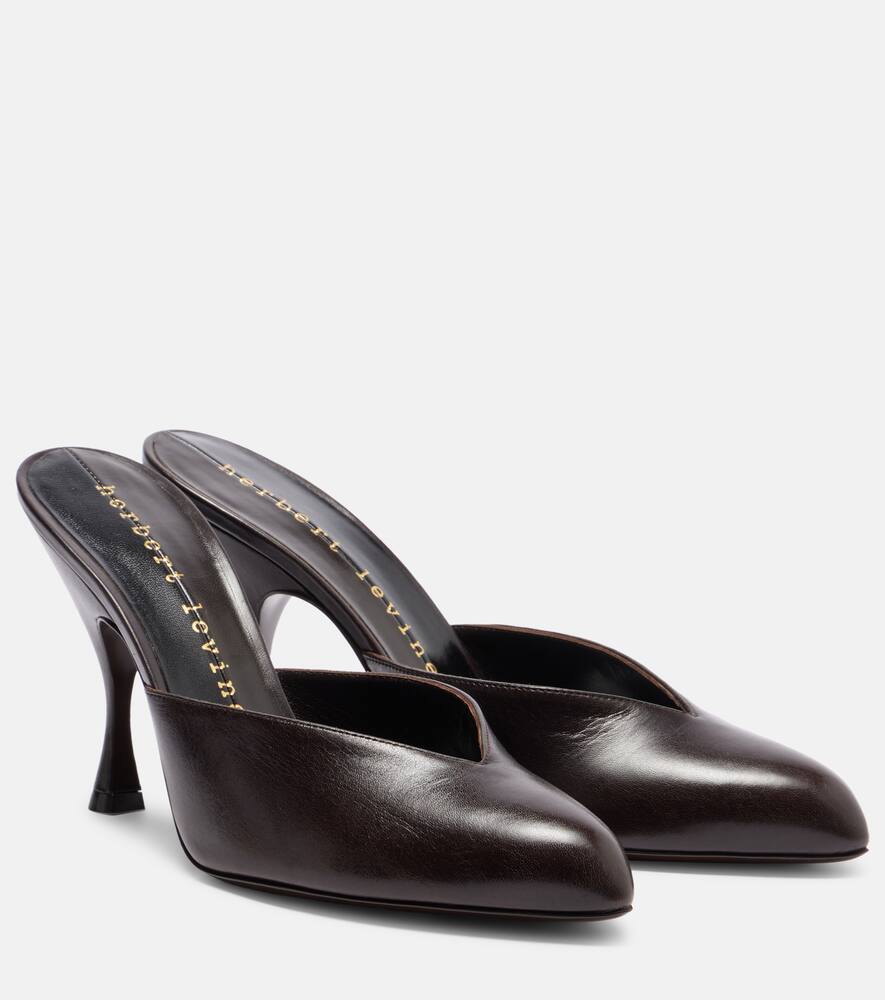 Сидячие Pretty 95 кожаные мюли Herbert Levine, Dark Brown