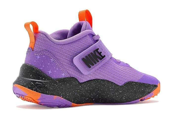 Кроссовки для детей Team Hustle D 12 SE Nike Kids, Bright Violet/Black/Total Orange — фото 4