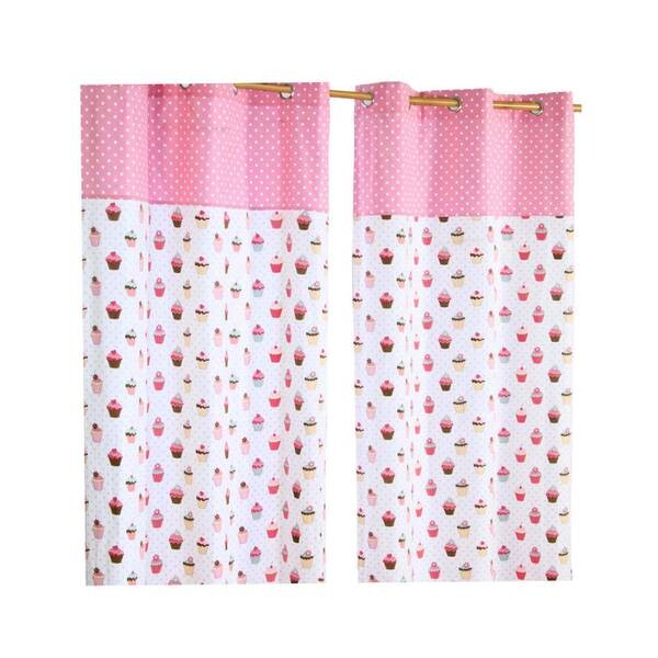 

Штора Homescapesn mit Ösen Cupcakes 2 шт, 137x228x228 см цвет rosa/weiß