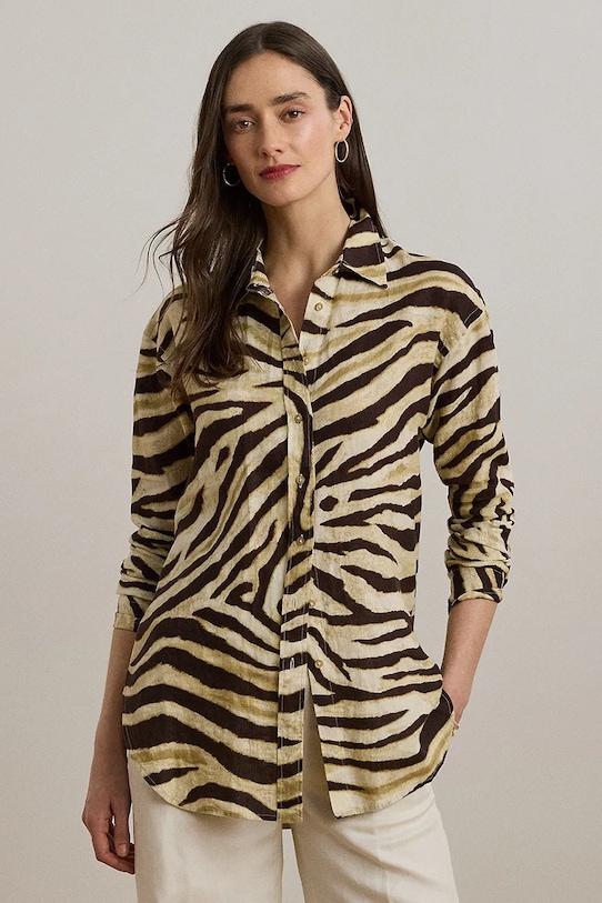 

Льняная рубашка Lauren Ralph Lauren, белый
