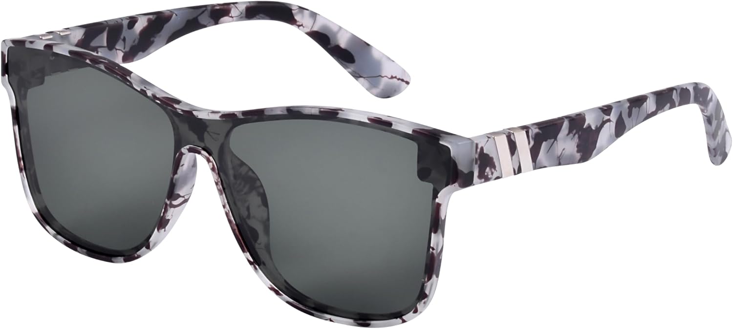 

Спортивные солнцезащитные очки Mass Vision 'The Prime Time' для мужчин и женщин – легкие цельные линзы, защита от УФ-излучения, стильный дизайн, Snow Leopard - Polarized