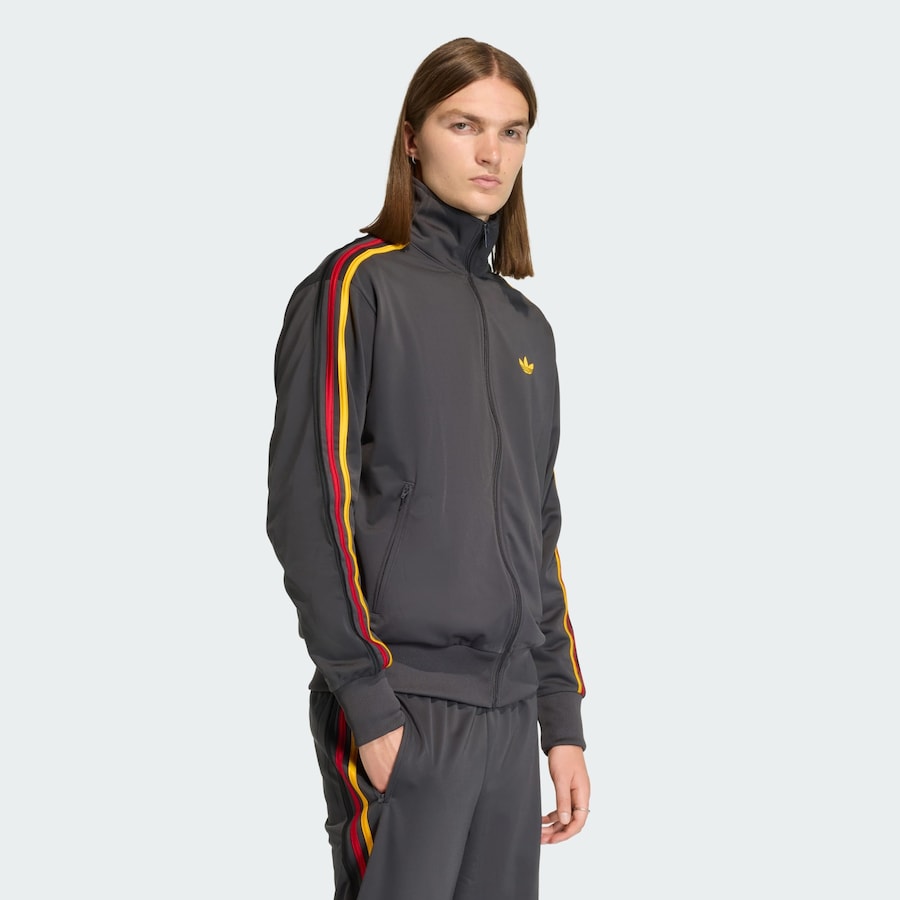 Толстовка с капюшоном на молнии ADIDAS ORIGINALS Firebird, черный — фото 3