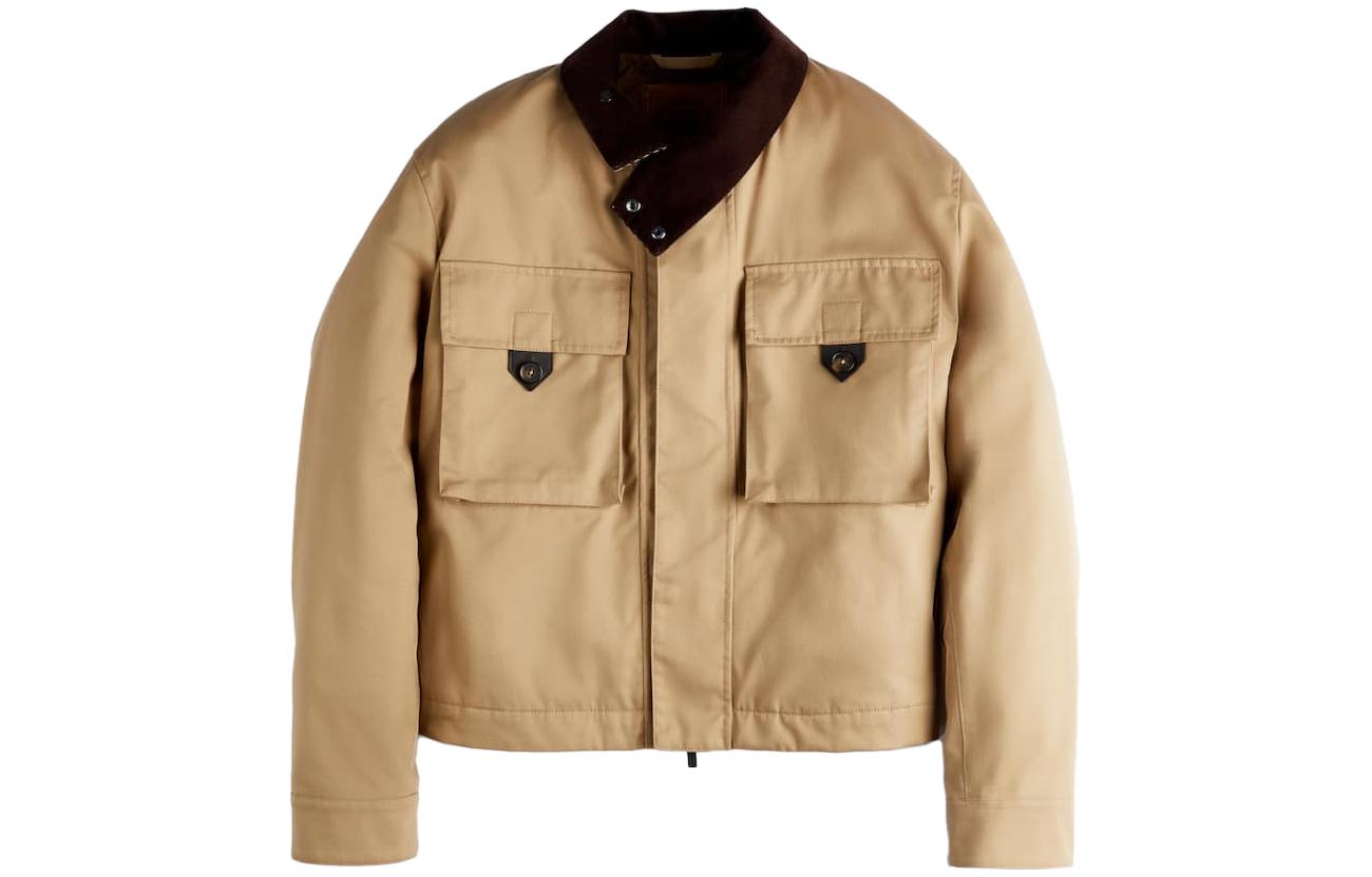 

Tod'S Мужская куртка, бежевые и желтые, с высоким воротником, средней жесткости, в стиле «пилот»