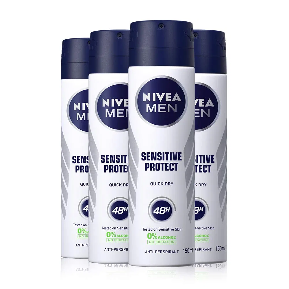 Мужской дезодорант-антиперспирант NIVEA Men Sensitive, 4 шт. по 150 мл Nivea
