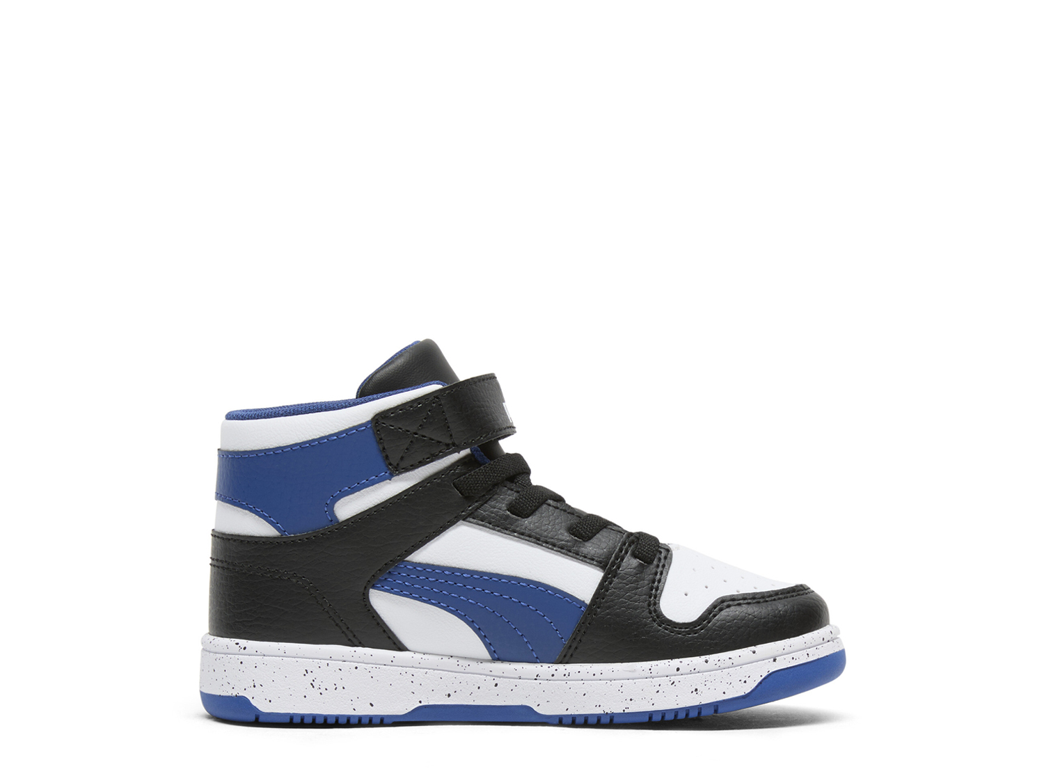 Кроссовки Puma Rebound Layup RCL V High-Top Sneaker - Kids', белый/черный/синий — фото 2
