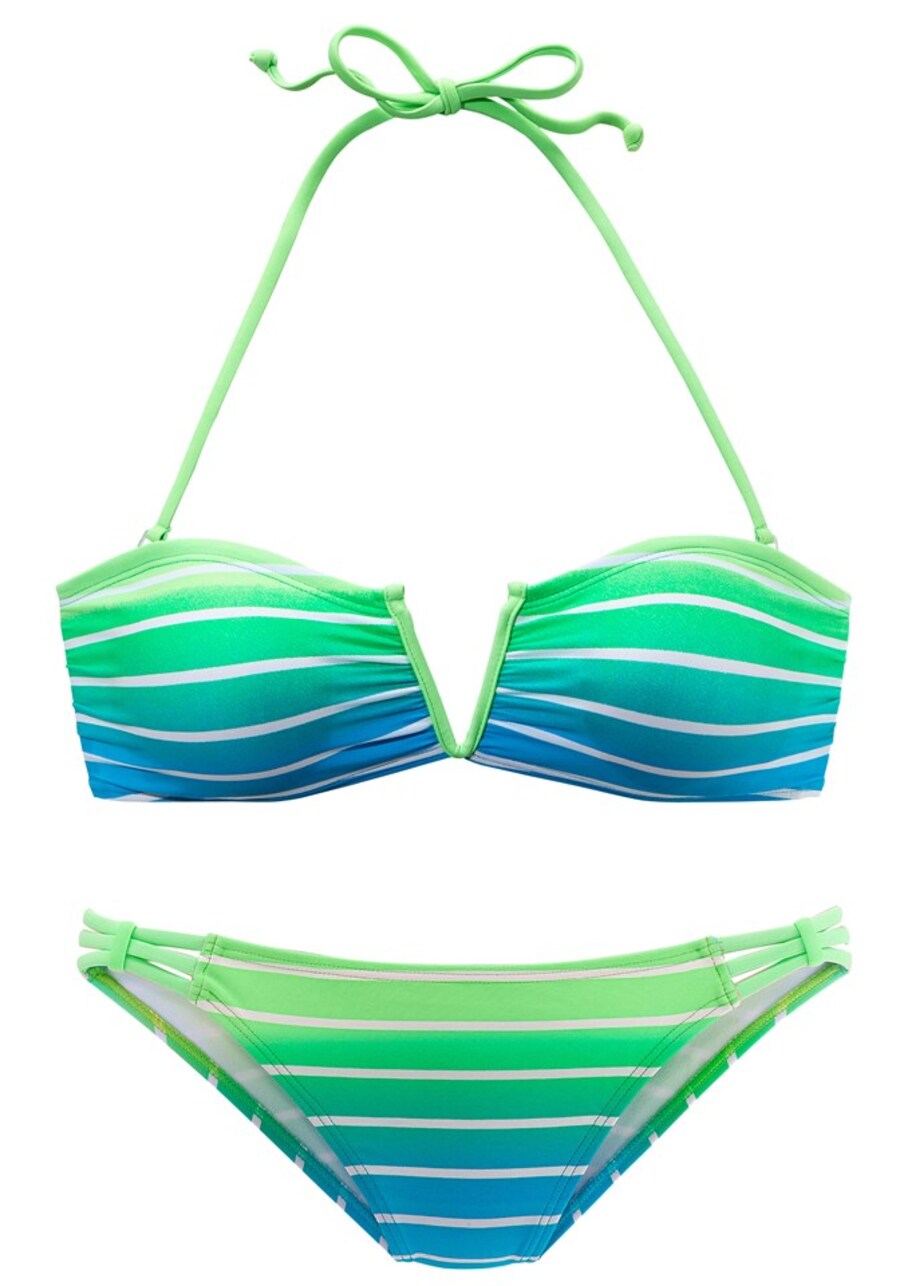 

Бикини-бандо VENICE BEACH Bandeau Bikini, цвет sky blue/neon green