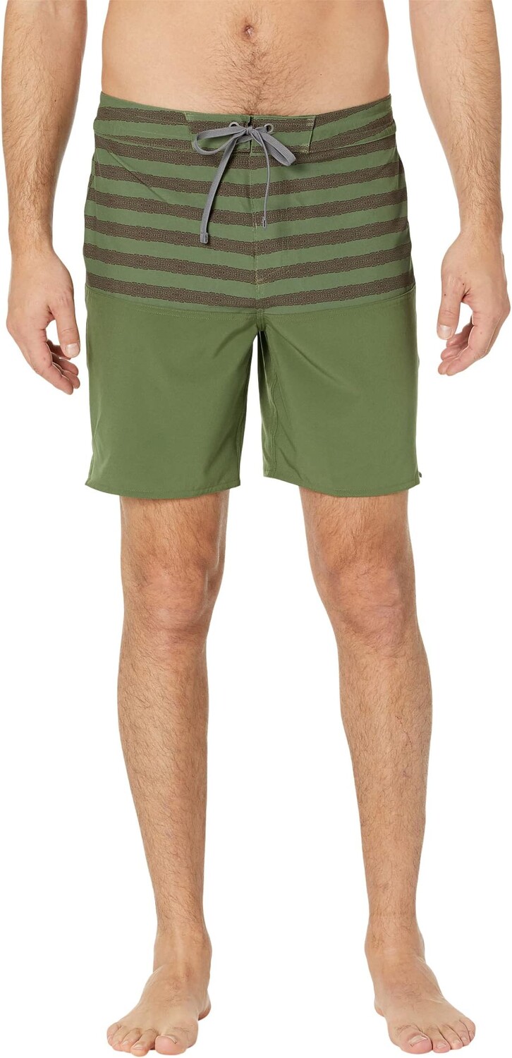 

Шорты для плавания Prana On The Rocks Boardshorts, цвет Green Stripe