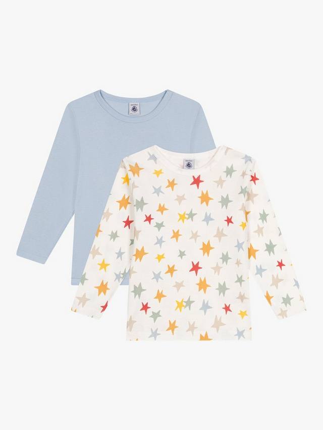 

Детские хлопчатобумажные топы с длинным рукавом Petit Bateau, разноцветный