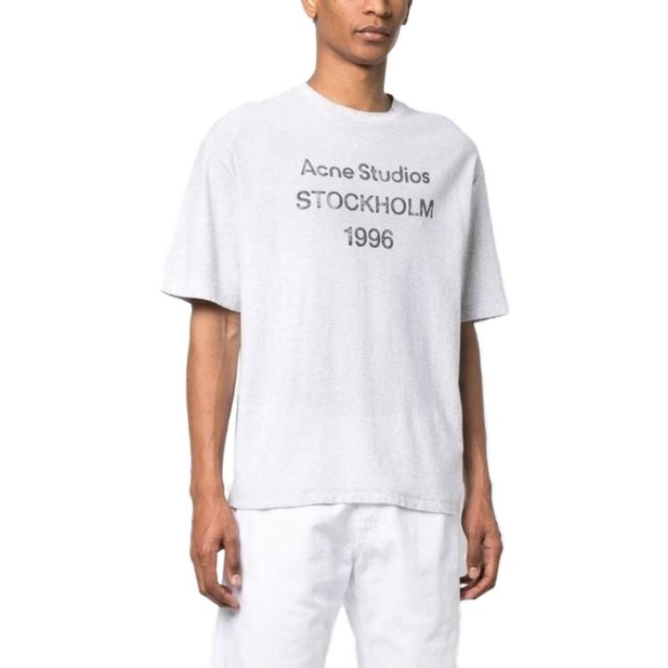 Футболка из коллекции осень/зима 2024 года унисекс серая Acne Studios, серый — фото 3