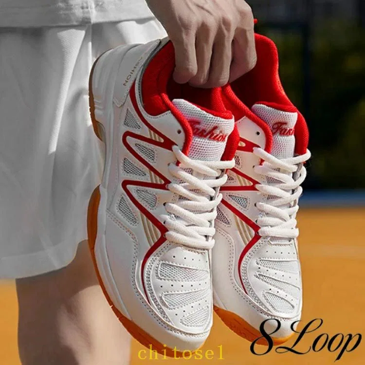 Спортивные кроссовки для зальных видов спорта, White-Red — фото 2
