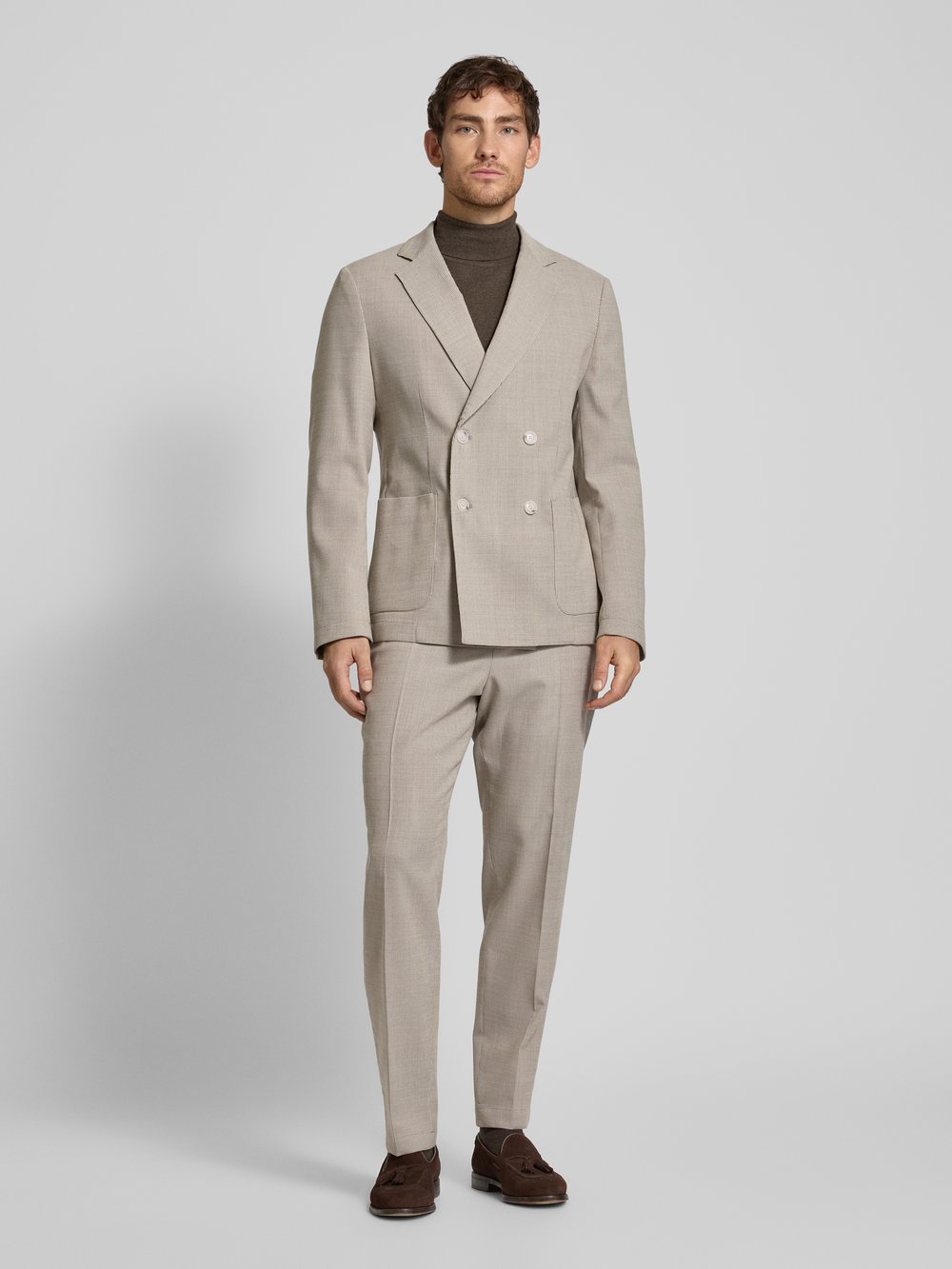 

Зауженные брюки чинос со стрелками, модель «Genius» BOSS, бежевый