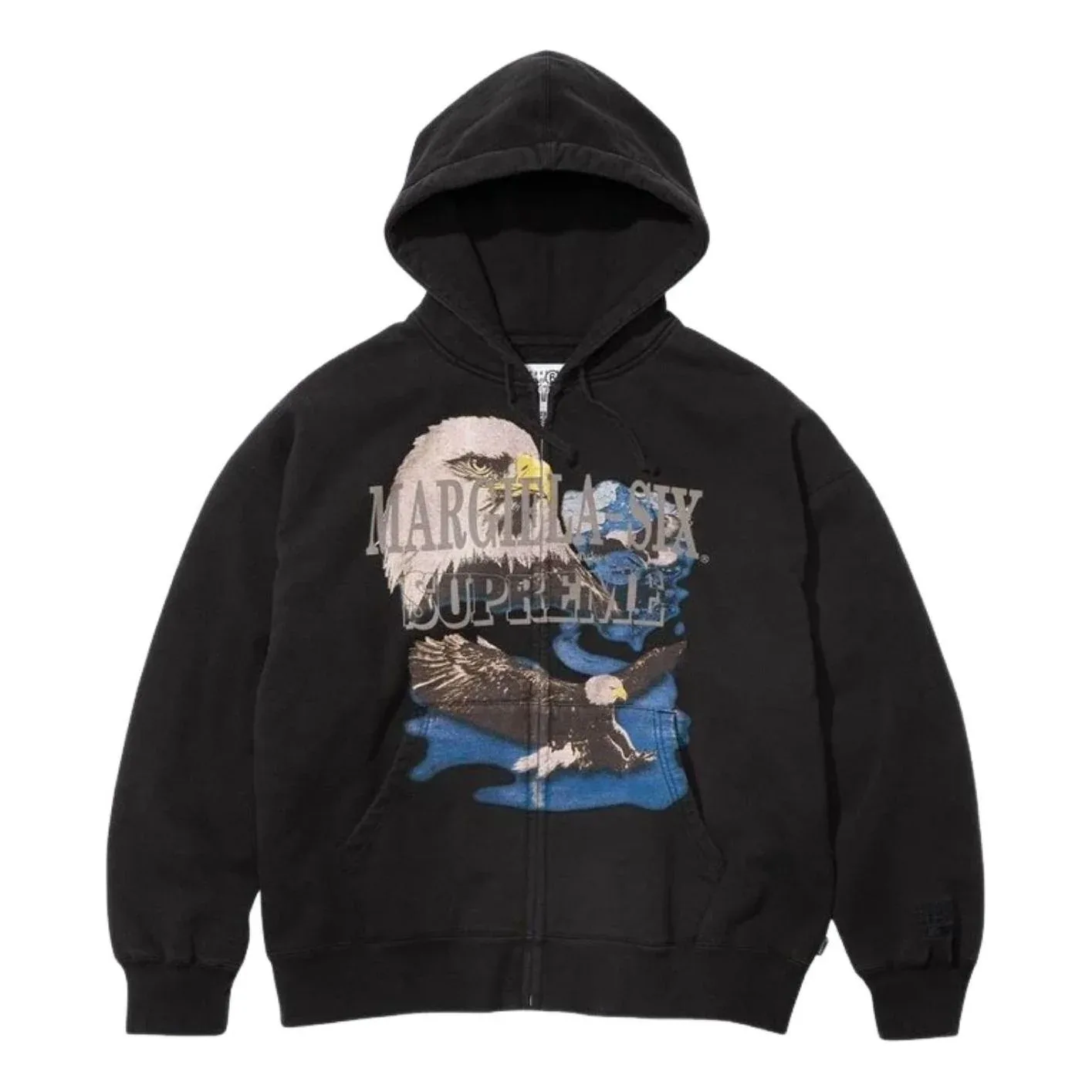 Толстовка Supreme x MM6 Maison Margiela Eagle на молнии с капюшоном, цвет 'Black'
