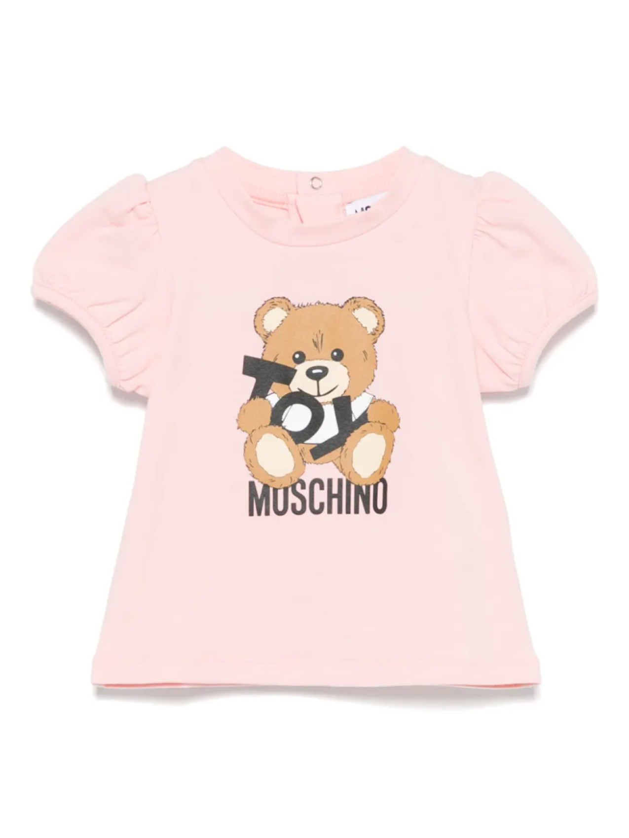 

Футболка Moschino Kids с принтом Leo Teddy, розовый